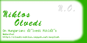 miklos olvedi business card